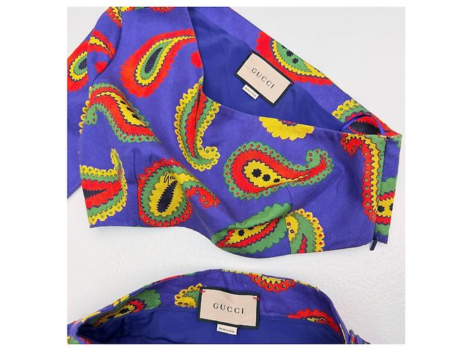 Gucci Set Top e Gonna Maxi Paisley Resort 2021 Epilogue - vista 7