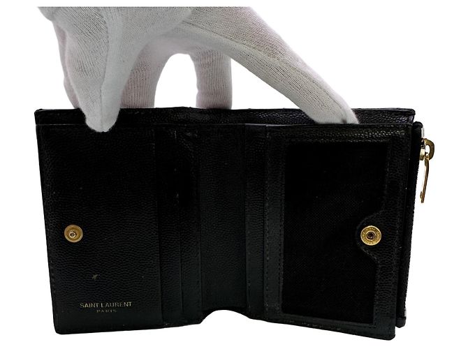 Portafoglio bi-fold Yves Saint Laurent Paris V-Stitch - vista 6
