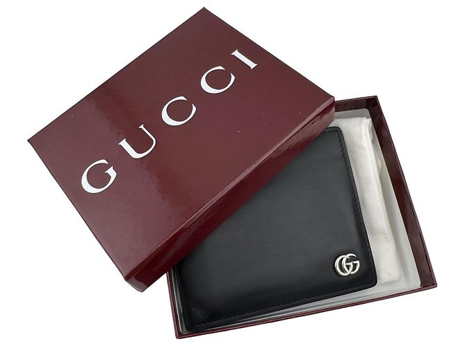 Gucci Double G GG Marmont Leder Bi-fold Geldbörse - Ansicht 14