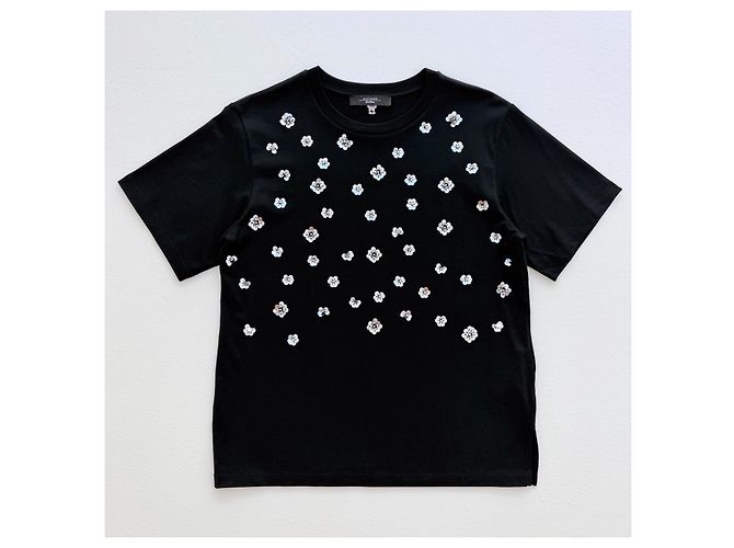 Weekend Max Mara camiseta negra con lentejuelas florales - vista 3
