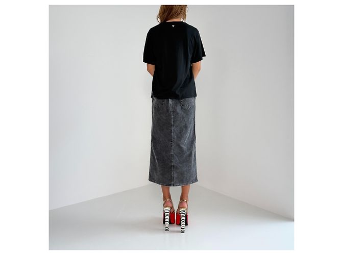 Weekend Max Mara camiseta negra con lentejuelas florales - vista 9