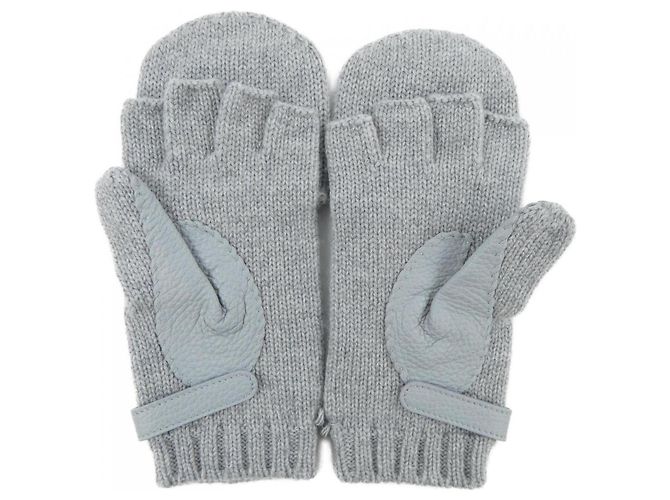 Hermès Hermes Baltimore Clou de Selle Gray Cashmere Gloves - view 2