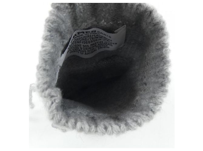 Hermès Hermes Baltimore Clou de Selle Gray Cashmere Gloves - view 4