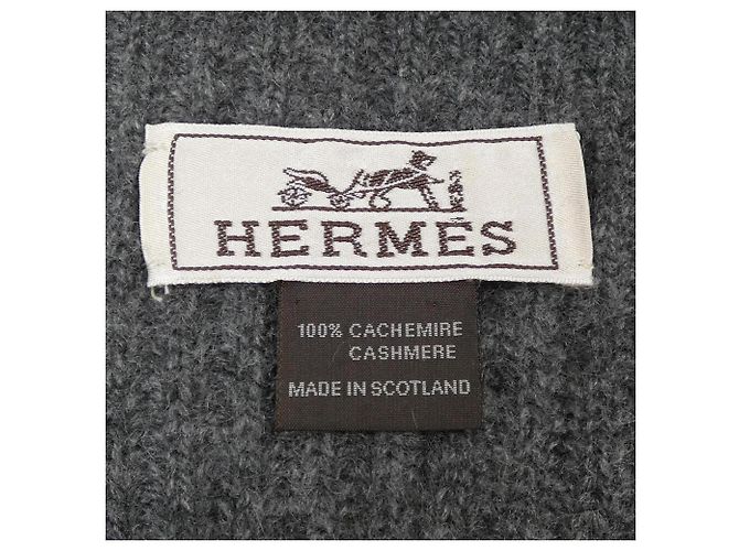 Hermès Gray Cashmere Stole - view 3