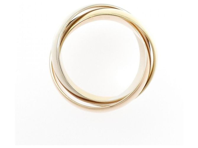 Anello Cartier Trinity in oro bianco rosa e giallo - vista 2