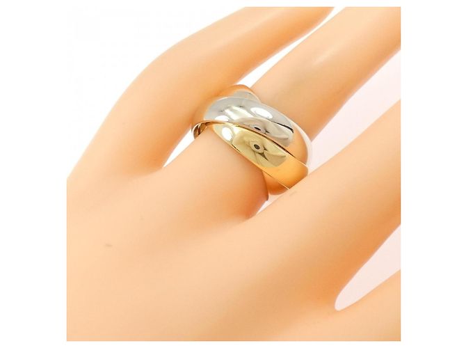 Anello Cartier Trinity in oro bianco rosa e giallo - vista 5