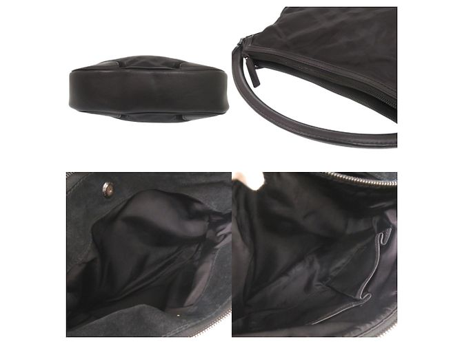 Bolsa de ombro em nylon e couro com padrão Burberry Check - vista 6