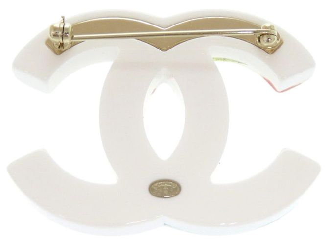 Chanel Coco Mark Brosche aus buntem Kunststoff - Ansicht 2