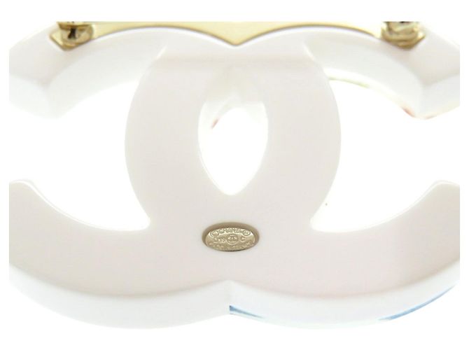 Chanel Coco Mark Brosche aus buntem Kunststoff - Ansicht 3