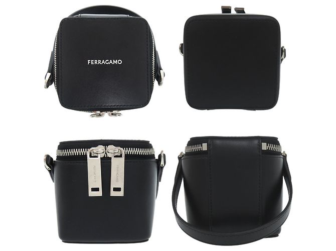 Borsa Vanity in pelle nera Salvatore Ferragamo - vista 5