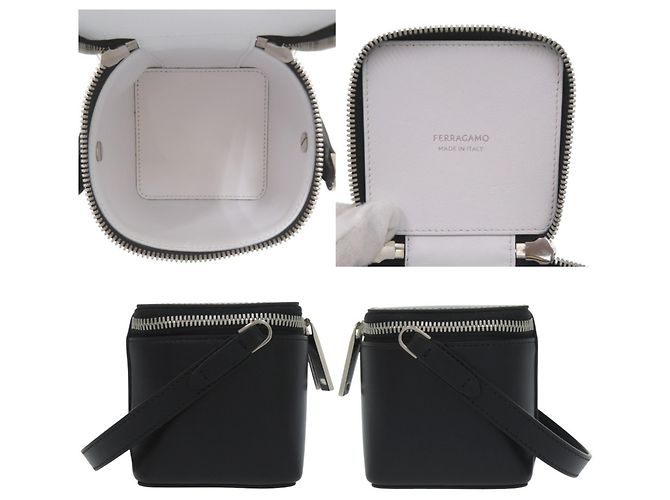 Borsa Vanity in pelle nera Salvatore Ferragamo - vista 6