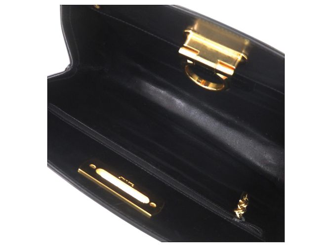 Borsa a tracolla Salvatore Ferragamo Gancini con catena nera - vista 5