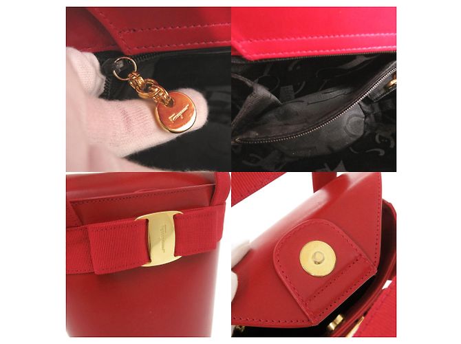 Borsa a secchiello in pelle Salvatore Ferragamo Vara Ribbon - vista 8