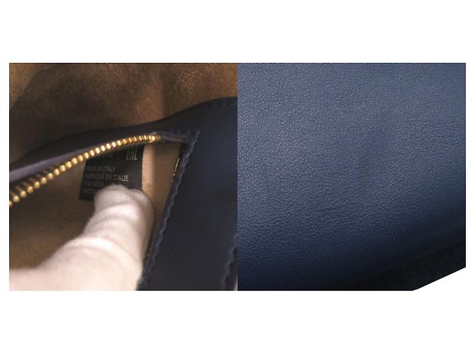 Borsa hobo Marni Museo Medium in pelle blu navy - vista 10