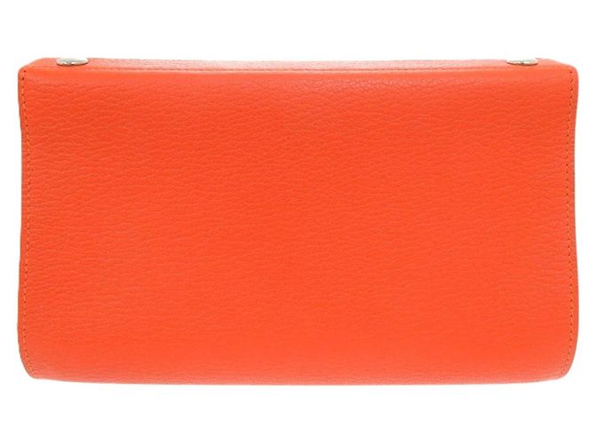 Hermès Pouch Hermes Caro MM in Orange - vista 3