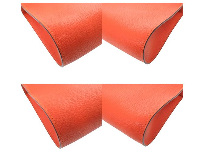Hermès Pouch Hermes Caro MM in Orange - vista 4