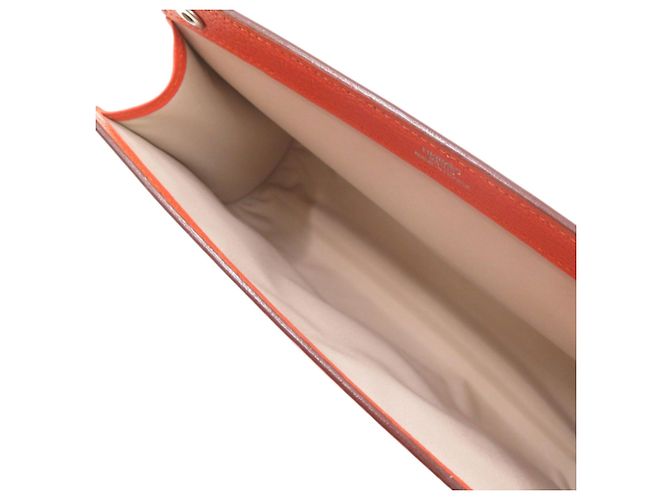 Hermès Pouch Hermes Caro MM in Orange - vista 6