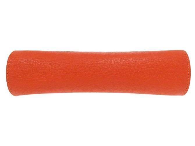 Hermès Pouch Hermes Caro MM in Orange - vista 7