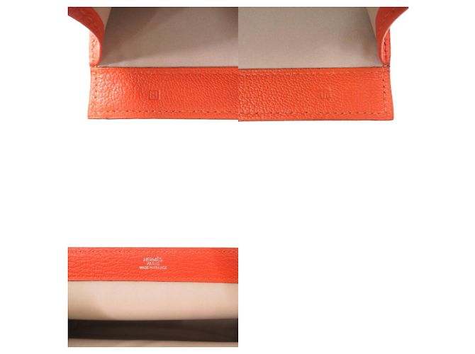 Hermès Pouch Hermes Caro MM in Orange - vista 8