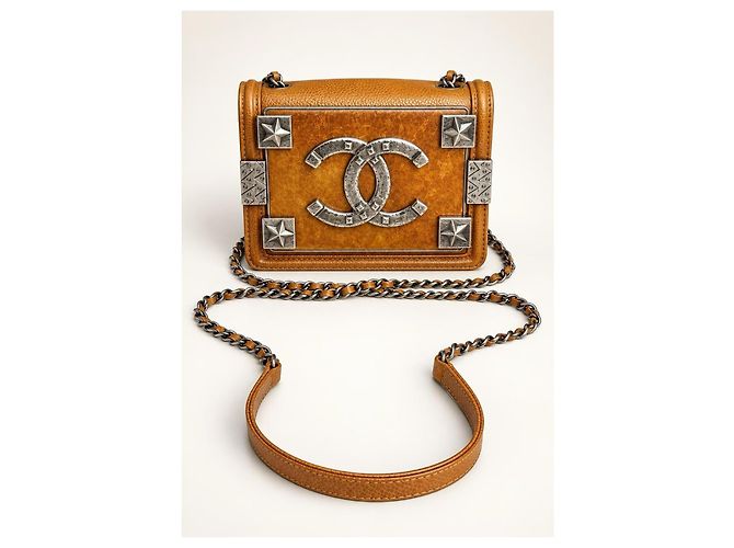 Chanel Paris Dallas Mini Boy Brick Bag Pelle Caviar Marrone - vista 4