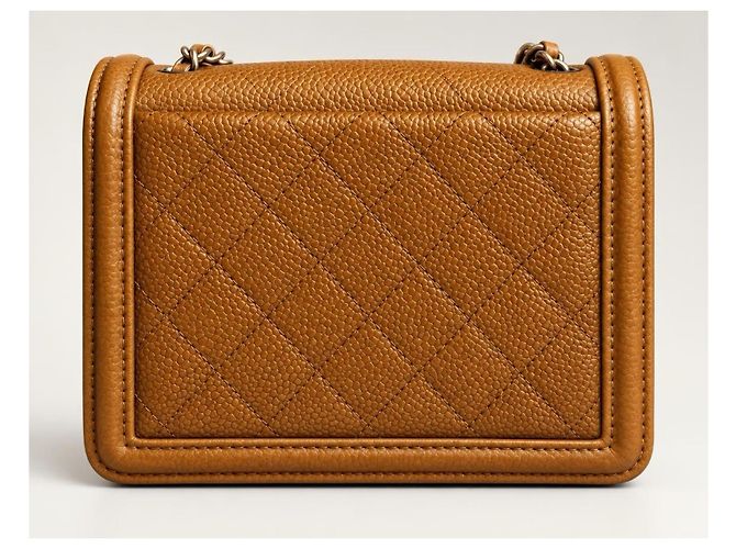 Chanel Paris Dallas Mini Boy Brick Bag Pelle Caviar Marrone - vista 6