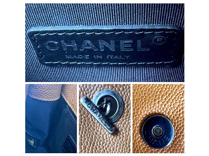 Chanel Paris Dallas Mini Boy Brick Bag Pelle Caviar Marrone - vista 9