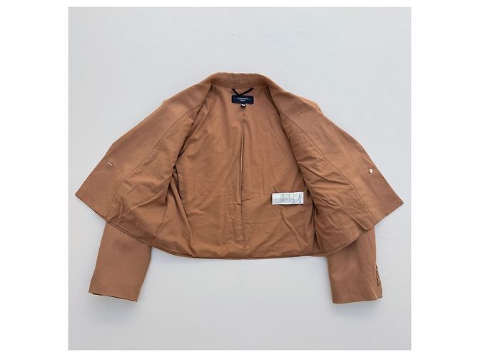 Weekend Max Mara Cropped Linen Blend Blazer - Camel - view 7