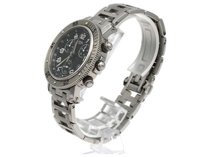 Hermès Hermes Clipper Diver Chronograph CL2.910 Stainless Steel Quartz Watch - view 2