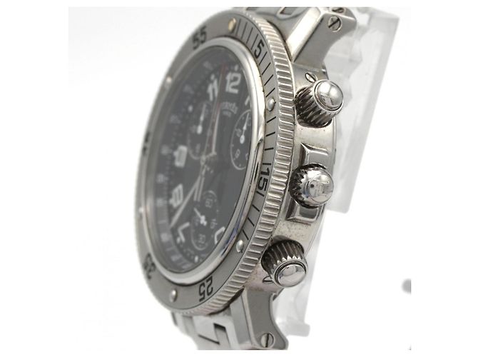 Hermès Hermes Clipper Diver Chronograph CL2.910 Stainless Steel Quartz Watch - view 3