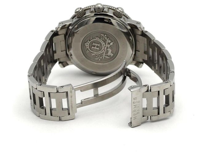 Hermès Hermes Clipper Diver Chronograph CL2.910 Stainless Steel Quartz Watch - view 6