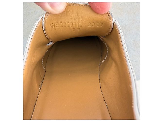 Kelly Hermès First Derbies Piel Blanca - vista 7