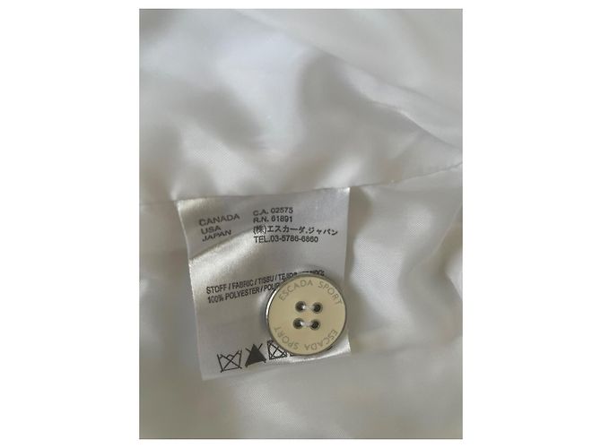 Escada Sport White Polyester Double-Breasted Jacket - view 4