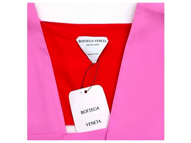 Bottega Veneta Vestido Drapeado Pre-Fall 2020 - Rosa e Vermelho - vista 7