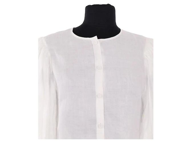 Chloé Bluse aus weißem Ramie - Ansicht 2