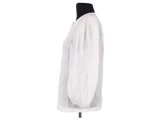 Chloé Bluse aus weißem Ramie - Ansicht 4