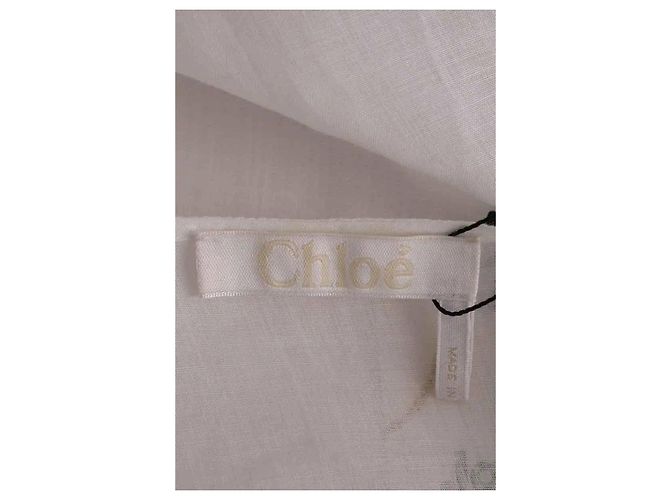 Chloé Bluse aus weißem Ramie - Ansicht 6