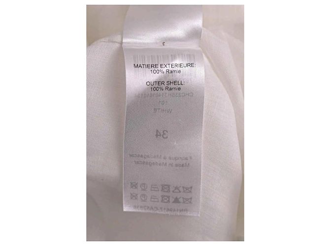 Chloé Bluse aus weißem Ramie - Ansicht 7