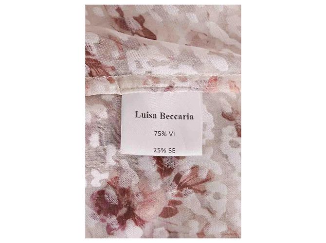 Autre Marque Blusa Lisa Beccaria em viscose rosa - vista 6