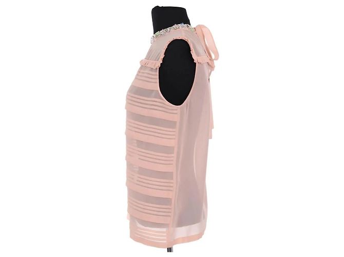 Miu Miu Bluse aus rosa Seide - Ansicht 3