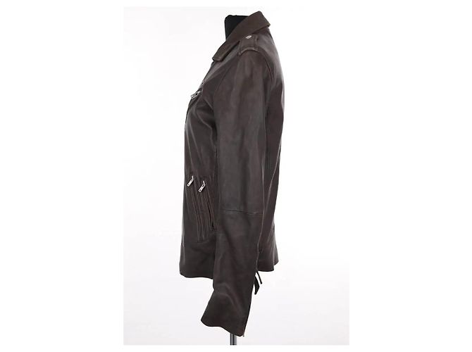 Iro Brown Leather Jacket XS - view 3