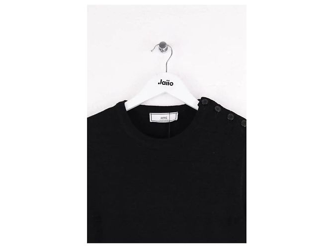Maglione Ami in lana nero uomo S - vista 2