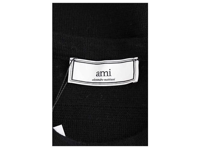 Maglione Ami in lana nero uomo S - vista 5
