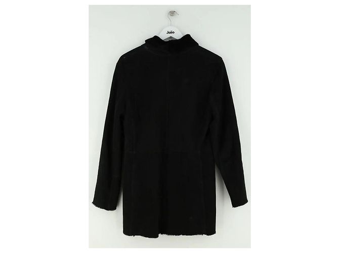 Autre Marque Abrigo de cuero negro Regina Rubens - vista 4