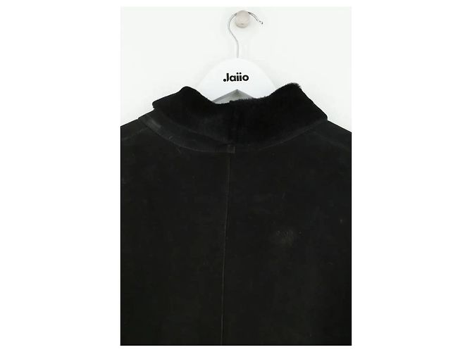 Autre Marque Abrigo de cuero negro Regina Rubens - vista 5