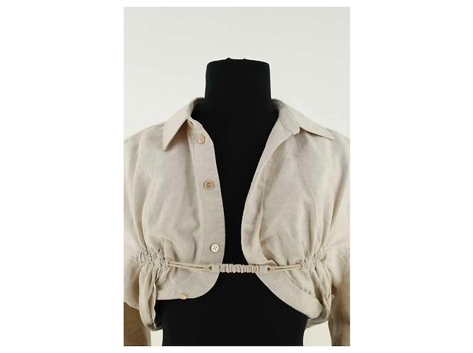 Top Jacquemus de algodón beige - vista 2