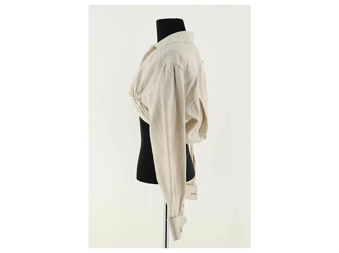 Top Jacquemus de algodón beige - vista 3
