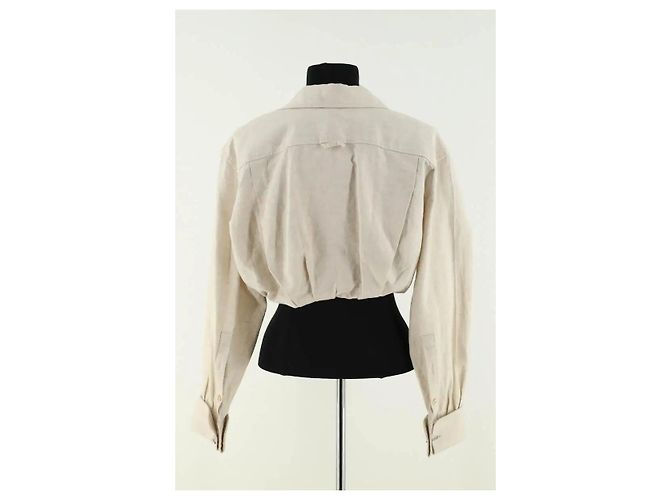 Top Jacquemus de algodón beige - vista 4