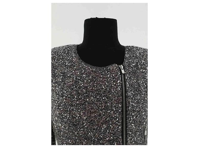 Maje silver sequin cardigan - view 2