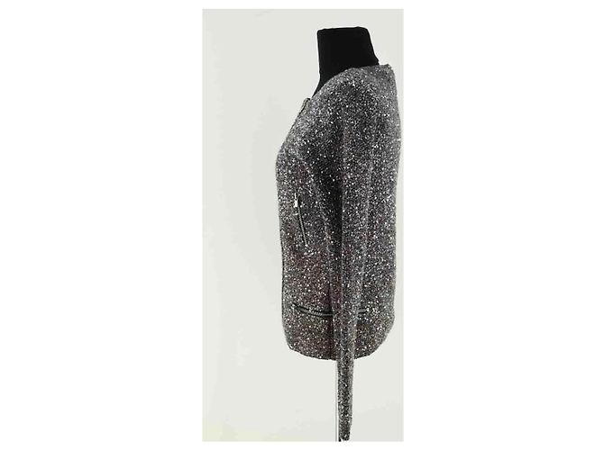 Maje silver sequin cardigan - view 3