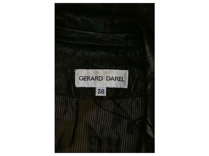 Giacca in pelle marrone Gerard Darel - vista 5